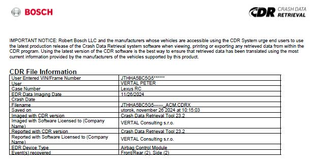 CDR File Information